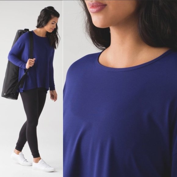 Lululemon City Bound Long Sleeve Emperor Blue - Picture 2 of 9